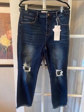 NWT Risen distressed jeans in 1X